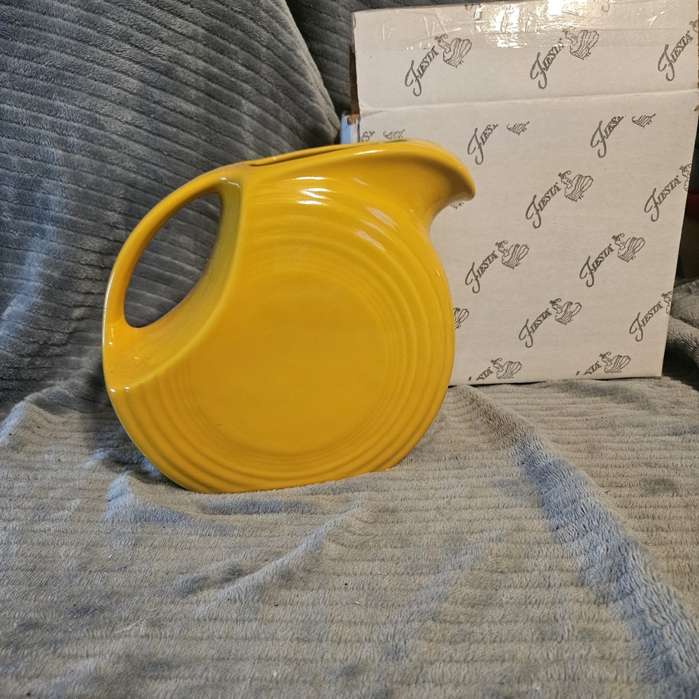 Fiesta Yellow Ceramic Pitcher